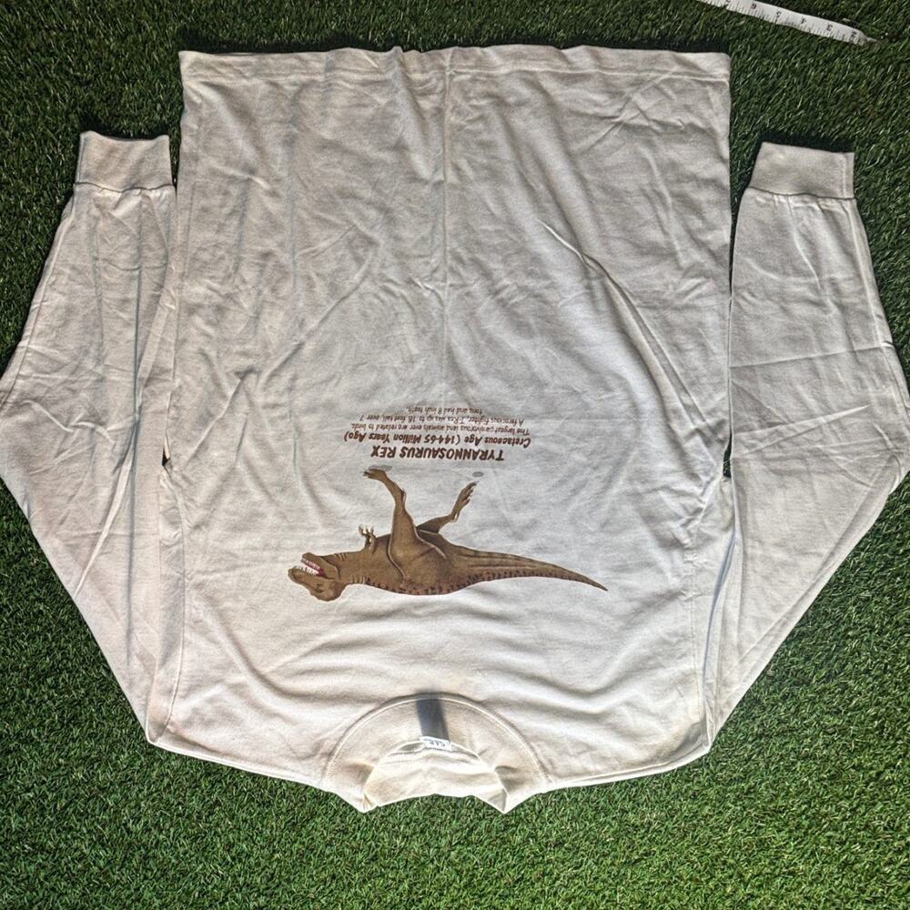 Gap Dinosaur Graphic Long Sleeve T-Shirt White Men's XXL